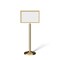 Montour Line Sign Frame Floor Standing 14 x 22 in. H Polished Brass Steel FS200-1422-H-PB - alternate 1